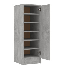 Armoire à chaussures Gris béton 32x35x92 cm Aggloméré