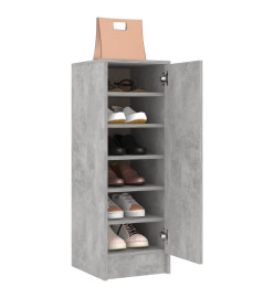 Armoire à chaussures Gris béton 32x35x92 cm Aggloméré