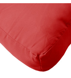 Coussin de palette rouge 50x40x12 cm tissu