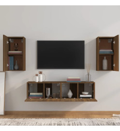 Ensemble de meubles TV 4 pcs Chêne marron Bois d'ingénierie