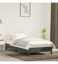 Cadre de lit Vert foncé 90x200 cm Velours