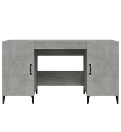 Bureau Gris béton 140x50x75 cm Bois d'ingénierie