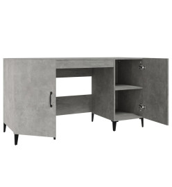 Bureau Gris béton 140x50x75 cm Bois d'ingénierie