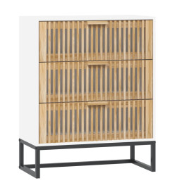 Buffet blanc 60x30x75 cm bois d'ingénierie