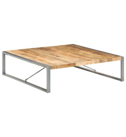 Table basse 140x140x40 cm Bois de manguier brut