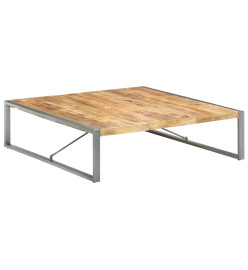 Table basse 140x140x40 cm Bois de manguier brut