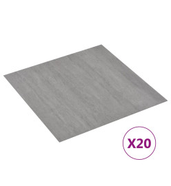 Planches plancher autoadhésives 20pcs PVC 1,86m² Gris pointillé