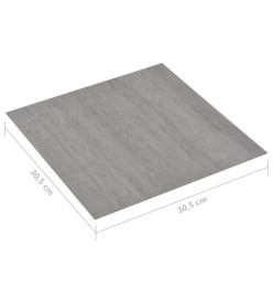 Planches plancher autoadhésives 20pcs PVC 1,86m² Gris pointillé