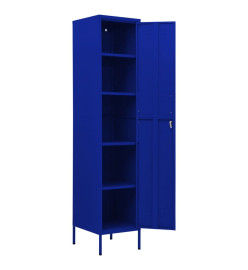 Armoire à casiers Bleu marine 35x46x180 cm Acier