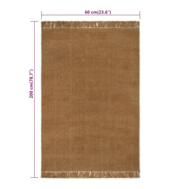 Tapis avec glands 60x200 cm Jute