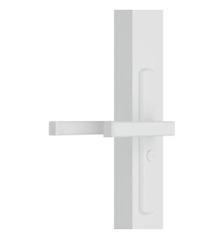 Porte intérieure 83x201,5 cm Blanc Verre ESG et aluminium