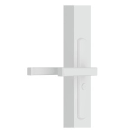 Porte intérieure 93x201,5 cm Blanc Verre ESG et aluminium