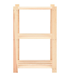 Étagères de rangement à 3 niveaux 10 pcs 60x38x90 cm Pin 150 kg