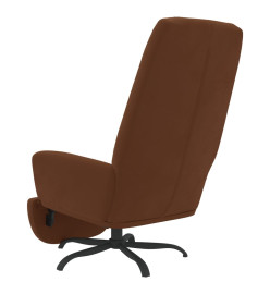 Chaise de relaxation avec repose-pied Marron Tissu microfibre