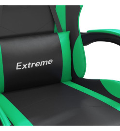 Chaise de jeu Noir et vert Similicuir