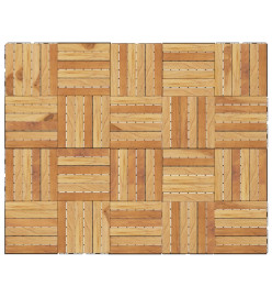 Tuiles de terrasse 20 pcs 30x30 cm bois massif teck vertical