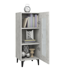 Buffet Gris béton 34,5x34x90 cm Bois d'ingénierie