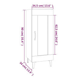 Buffet Gris béton 34,5x34x90 cm Bois d'ingénierie