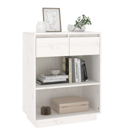 Armoire console Blanc 60x34x75 cm Bois de pin solide