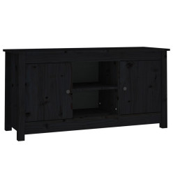 Meuble TV Noir 103x36,5x52 cm Bois de pin massif