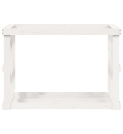 Porte-bûches d’extérieur Blanc 108x52x74 cm Bois massif de pin