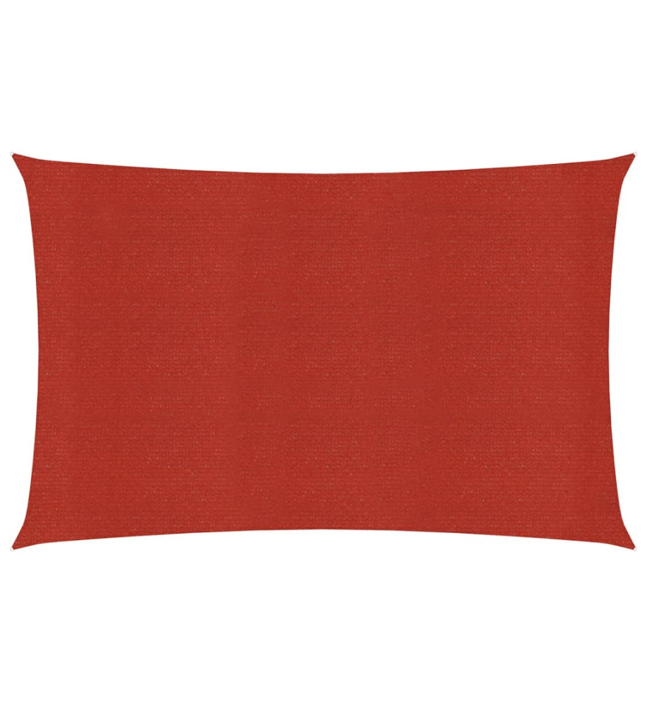 Voile d'ombrage 160 g/m² Rouge 2x4,5 m PEHD