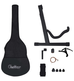 Jeu de guitare classique pour débutants 12 pcs 4/4 39"