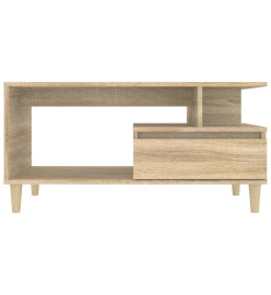 Table basse Chêne sonoma 90x49x45 cm Bois d'ingénierie