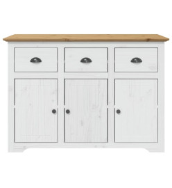 Buffet BODO blanc et marron 115x43x79,5 cm bois massif de pin