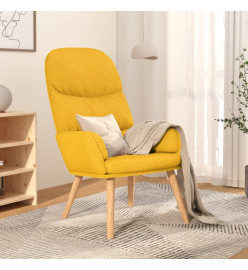 Chaise de relaxation Jaune moutarde Tissu