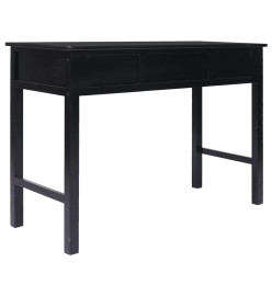 Buffet Noir 108x45x76 cm Bois de Paulownia massif