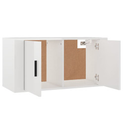 Ensemble de meubles TV 2 pcs blanc brillant bois d'ingénierie