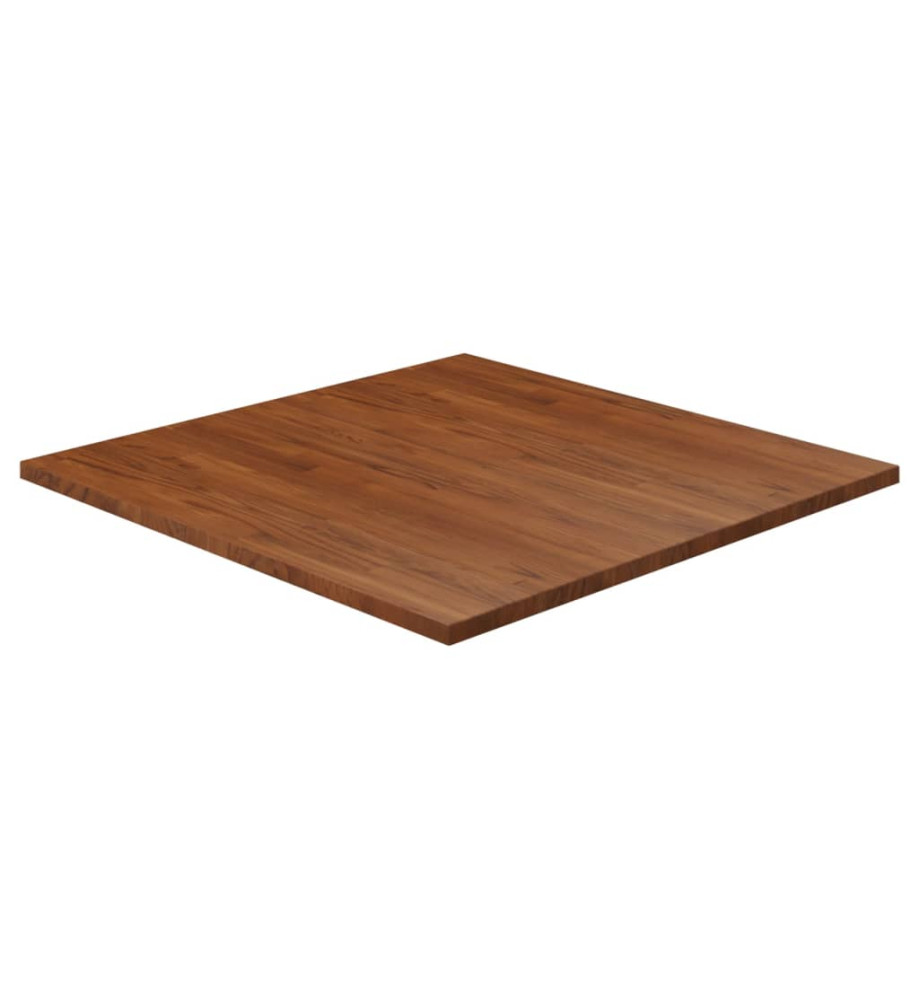 Dessus de table carré Marron foncé90x90x2,5cm Bois chêne traité