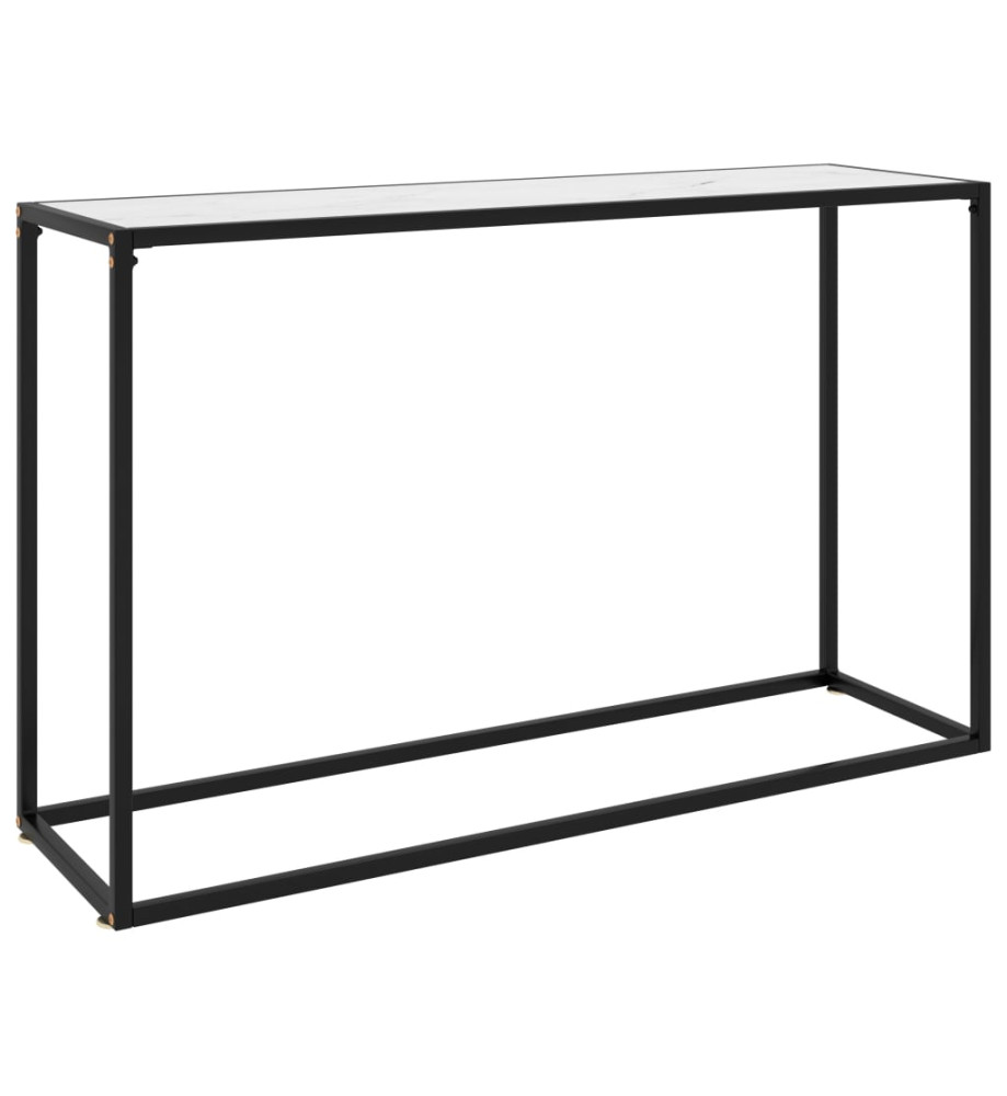 Table console Blanc 120x35x75 cm Verre trempé