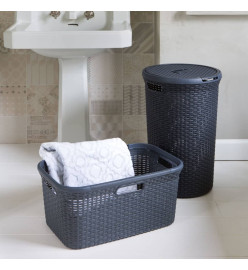 Curver Panier à linge Style 45 L Anthracite