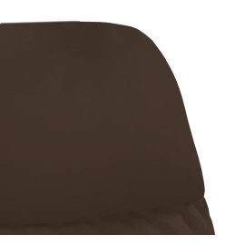 Chaise de relaxation avec tabouret Marron Similicuir