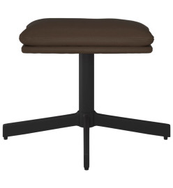 Chaise de relaxation avec tabouret Marron Similicuir