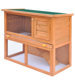 Clapier d'extérieur Enclos pour petits animaux 1 porte Bois