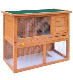 Clapier d'extérieur Enclos pour petits animaux 1 porte Bois