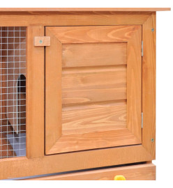 Clapier d'extérieur Enclos pour petits animaux 1 porte Bois