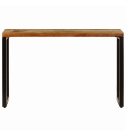 Table console 120x35x76 cm Bois de récupération solide et acier