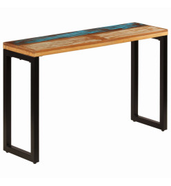 Table console 120x35x76 cm Bois de récupération solide et acier