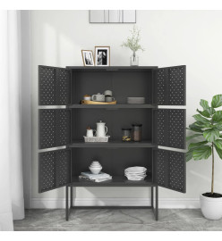 Buffet haut Anthracite 80x35x135 cm Acier