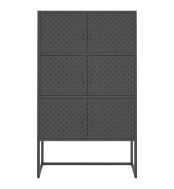 Buffet haut Anthracite 80x35x135 cm Acier