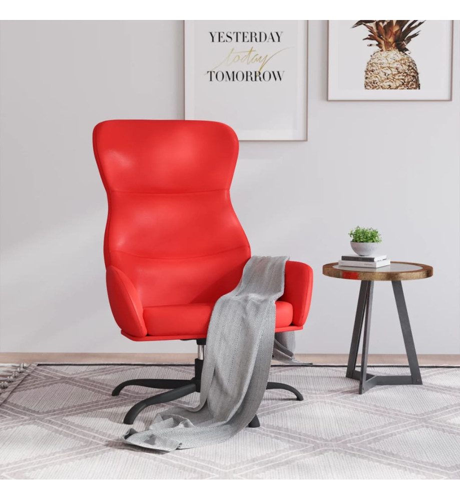 Chaise de relaxation Rouge Similicuir