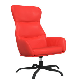 Chaise de relaxation Rouge Similicuir