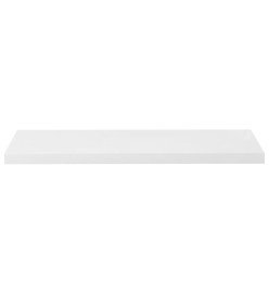 Étagère murale flottante 2 pcs Blanc brillant 90x23,5x3,8cm MDF