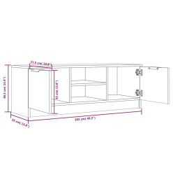 Meuble TV Chêne sonoma 102x35x36,5 cm Bois d'ingénierie