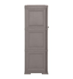 Armoire en plastique 40x43x125 cm Design de bois Gris