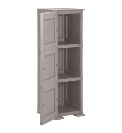 Armoire en plastique 40x43x125 cm Design de bois Gris